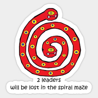 TABCxon #019b Twin Head in Spiral Maze Sticker